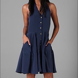 Rebecca Minkoff‎ 100% Silk Halter Dress